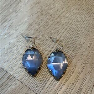 Kendra Scott Blue/Grey and Gold Drop Earrings